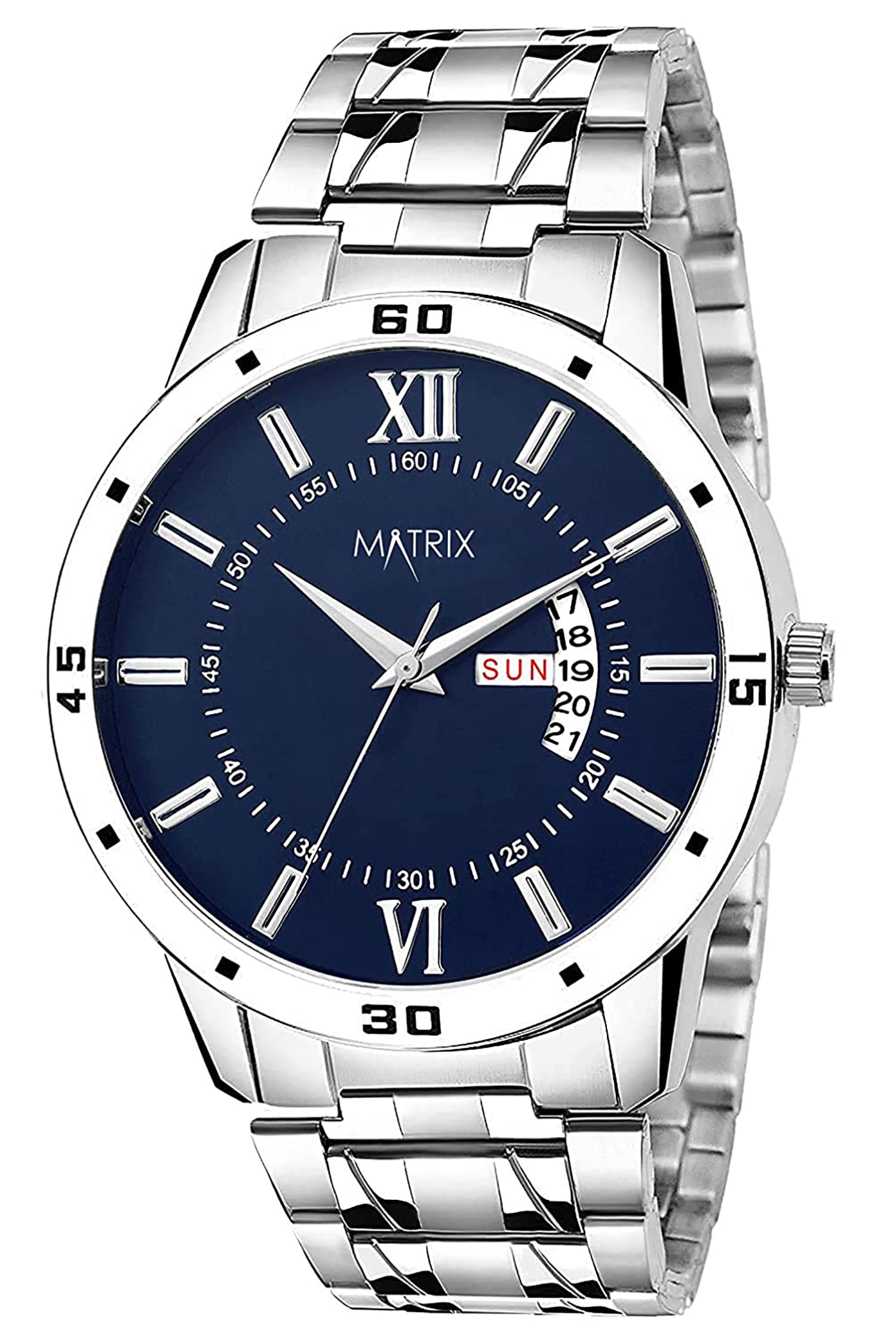 Matrix Antique Day and Date With Stainless Steel Strap Analog