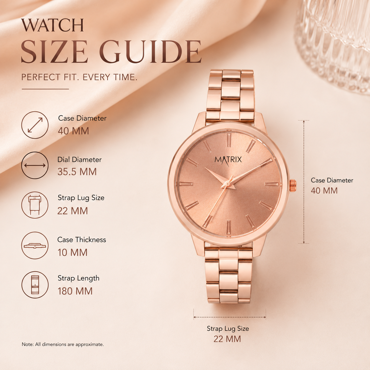 Matrix Bloom Collection Women's Analog Wrist Watch
