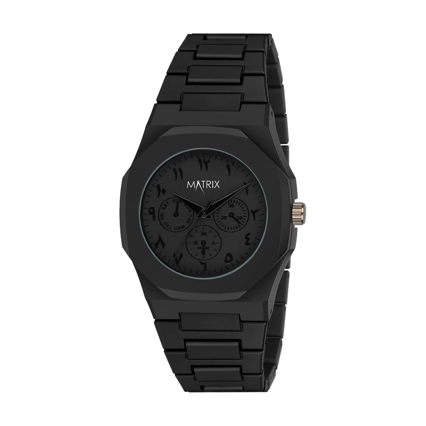 Matrix Arabian | Black Aura Dial & Polycarbonate Strap Analog Watch for Men & Boys (Arabic Numbers)