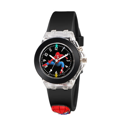 Matrix Analog 3D Spiderman On Strap Analog & Lights Watch For Kids