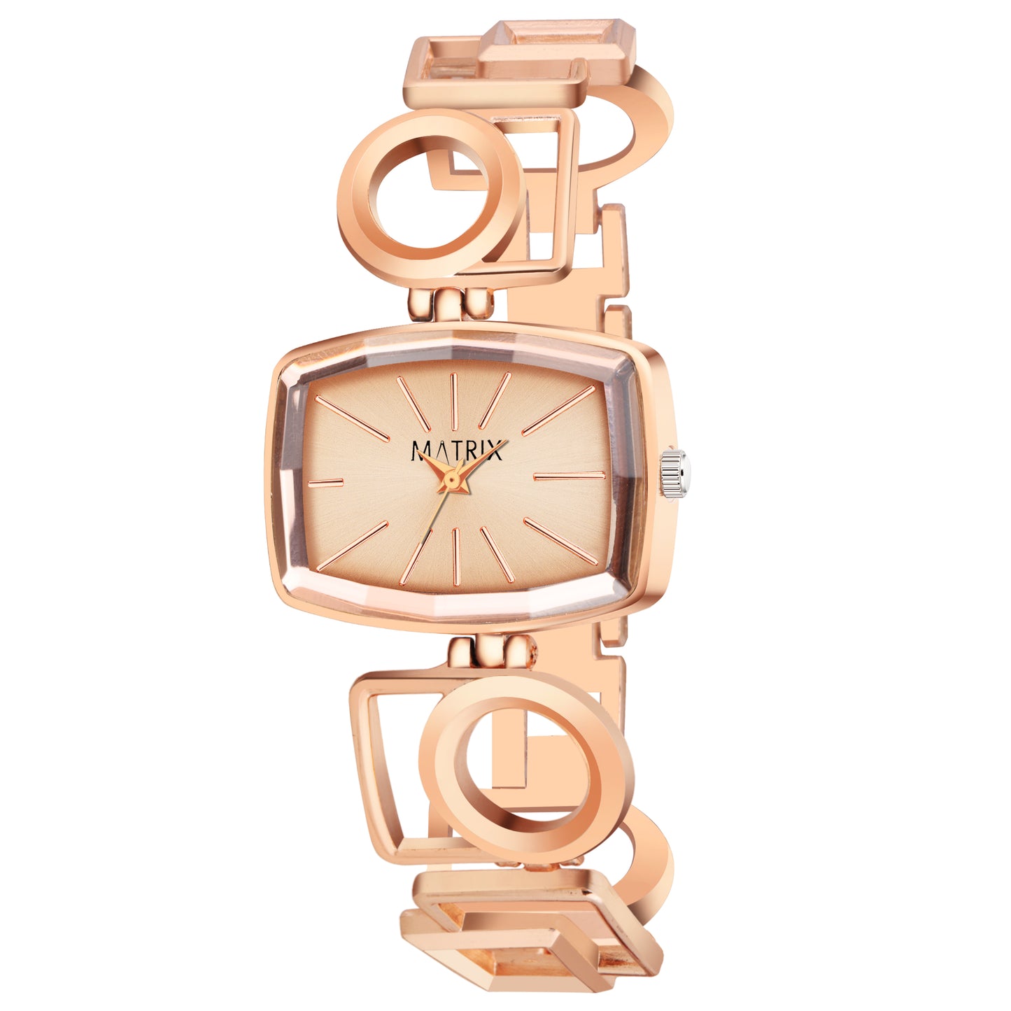Matrix Timepiece Blush Collection | Designer Bracelet Chain Watch for Women