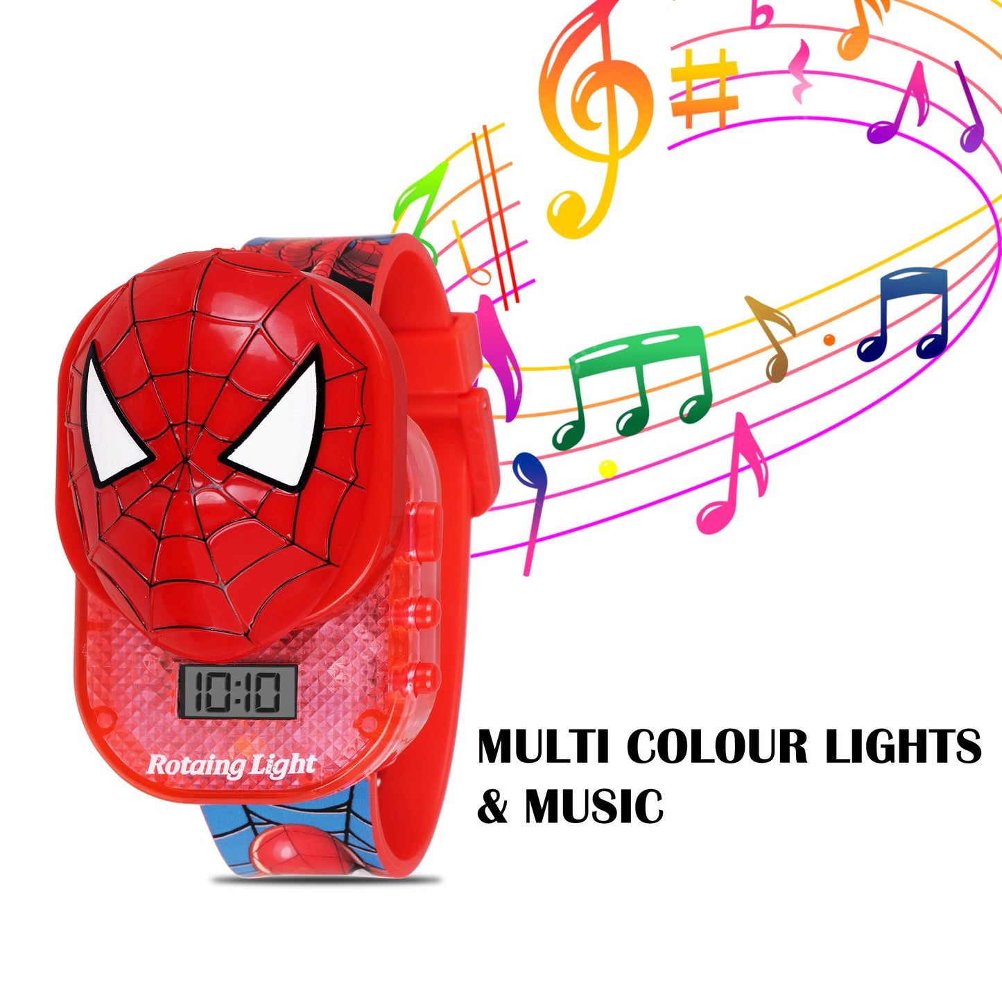 Matrix Premium Edition Spiderman 3D Face Light Digital Watch for Kids
