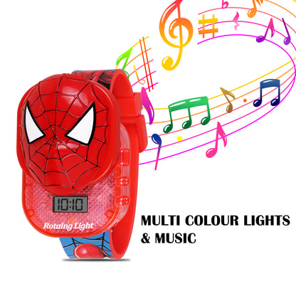 Matrix Premium Edition Spiderman 3D Face Light Digital Watch for Kids