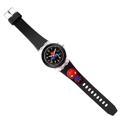 Matrix Analog 3D Spiderman On Strap Analog & Lights Watch For Kids