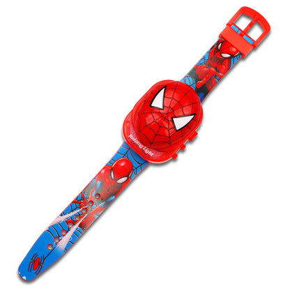 Matrix Premium Edition Spiderman 3D Face Light Digital Watch for Kids