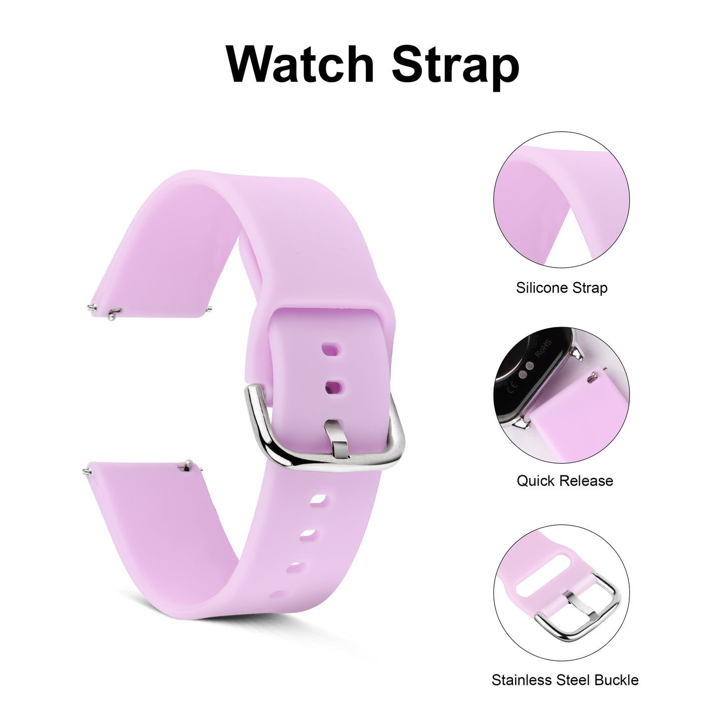 Matrix Accessorize 22MM Silicone Loop Strap (Colour : Pink)
