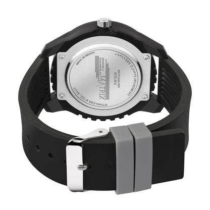 Matrix Sportz Edition Black & Grey With Silicone Strap Analog Watch For Men