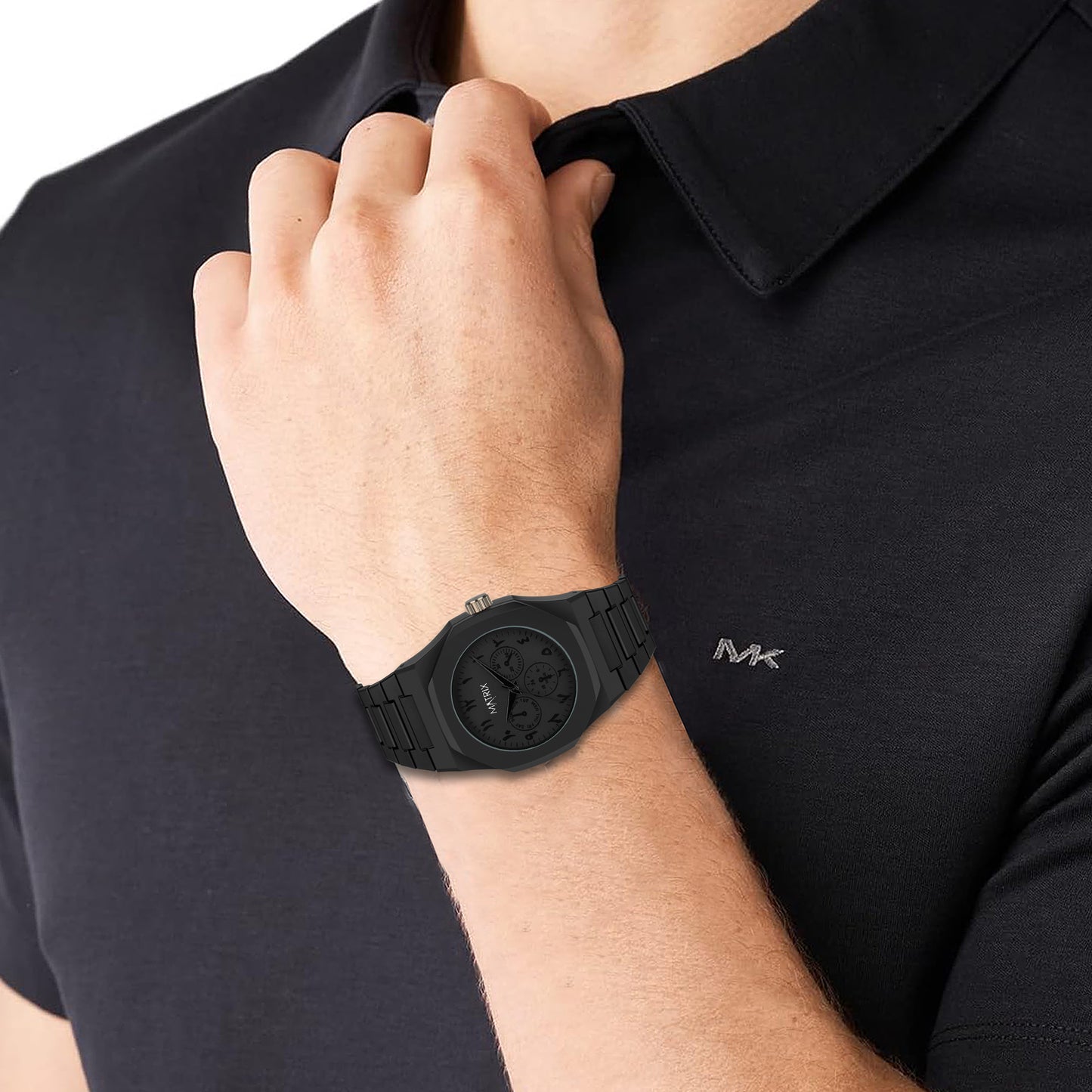 Matrix Arabian | Black Aura Dial & Polycarbonate Strap Analog Watch for Men & Boys (Arabic Numbers)