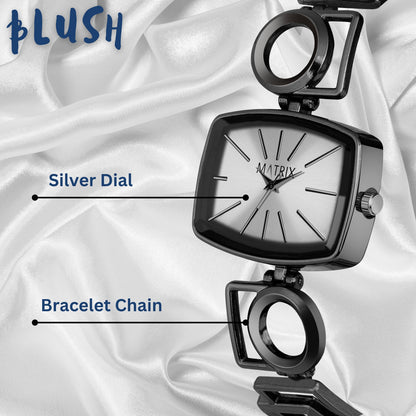 Matrix Timepiece Blush Collection | Designer Bracelet Chain Watch for Women
