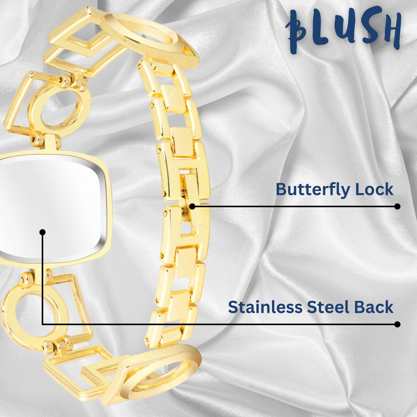Matrix Timepiece Blush Collection | Designer Bracelet Chain Watch for Women
