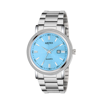 Matrix Imperial Date Display With Stainless Steel Strap Analog Watch for Men
