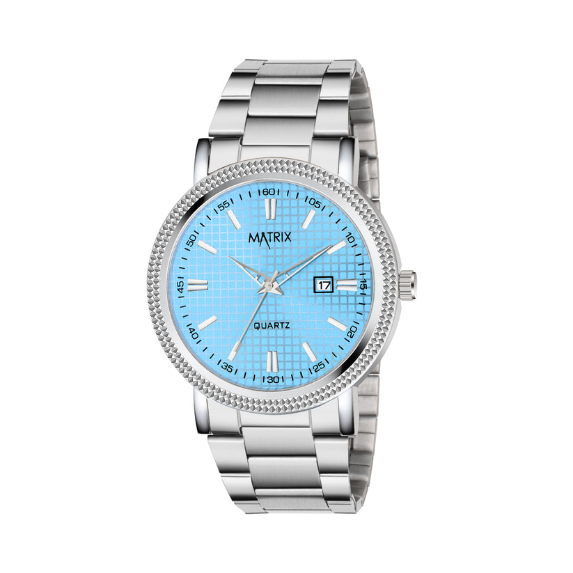 Matrix Imperial Date Display With Stainless Steel Strap Analog Watch f ...