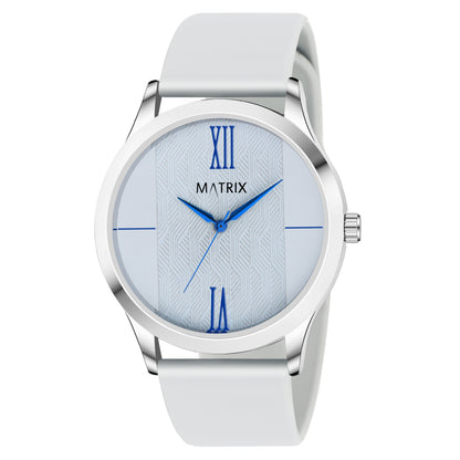 Matrix Minimalist Grey Dial With Silicone Strap Analog Watch For Men