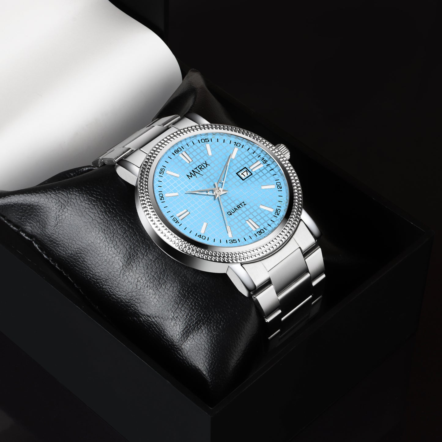 Matrix Imperial Date Display With Stainless Steel Strap Analog Watch for Men