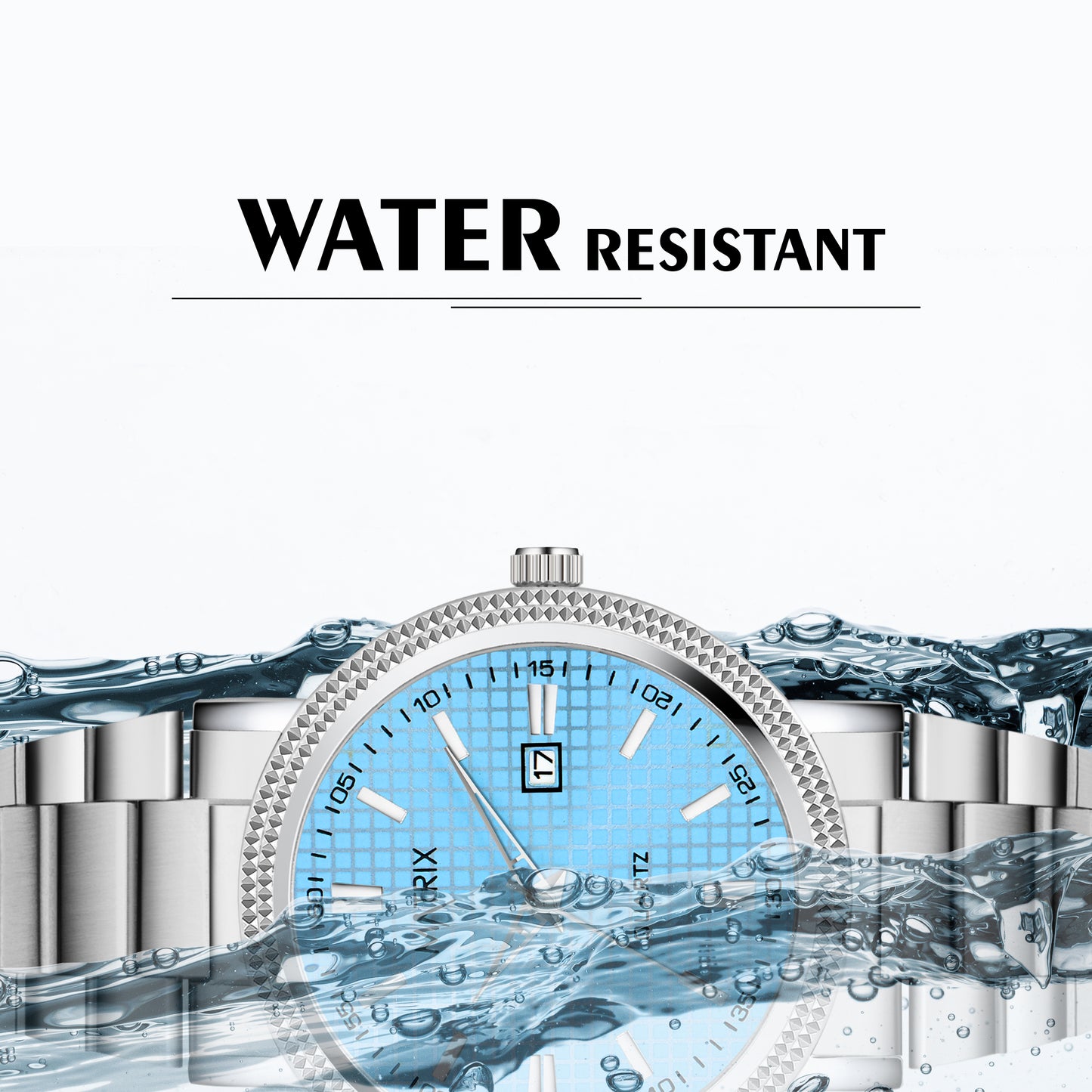 Matrix Imperial Date Display With Stainless Steel Strap Analog Watch for Men