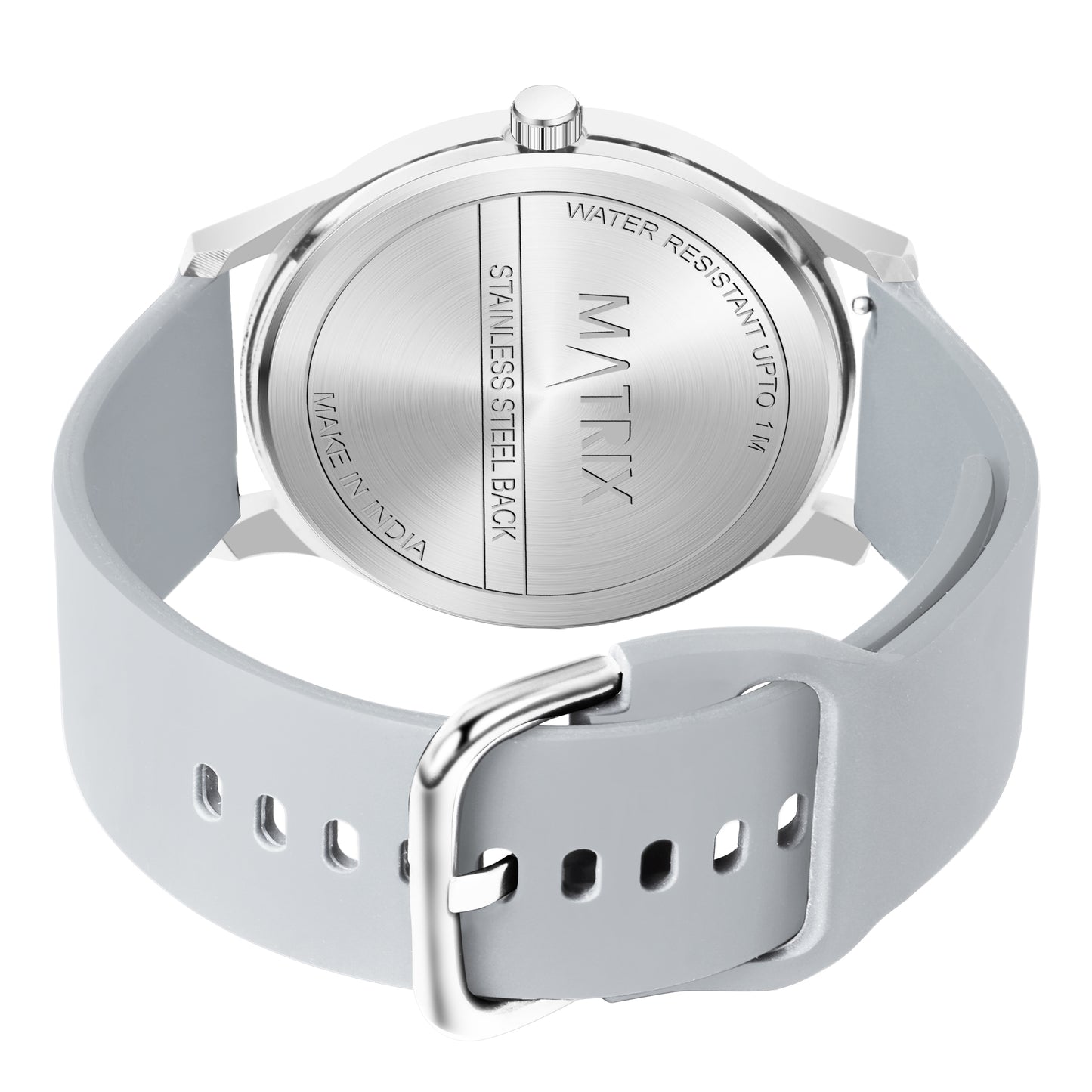 Matrix Minimalist Grey Dial With Silicone Strap Analog Watch For Men