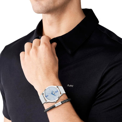 Matrix Minimalist Grey Dial With Silicone Strap Analog Watch For Men