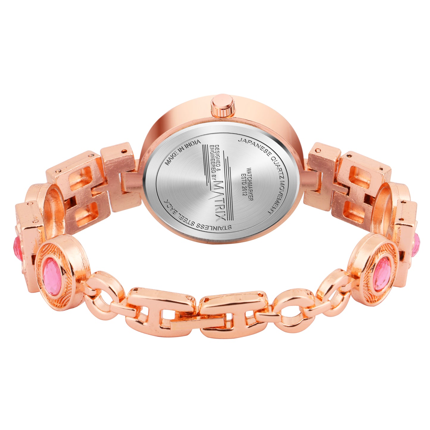 Matrix NEBULA Antique Design, Stone Stud Bracelet Analog Watch for Women