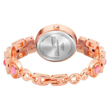 Matrix NEBULA Antique Design, Stone Stud Bracelet Analog Watch for Women