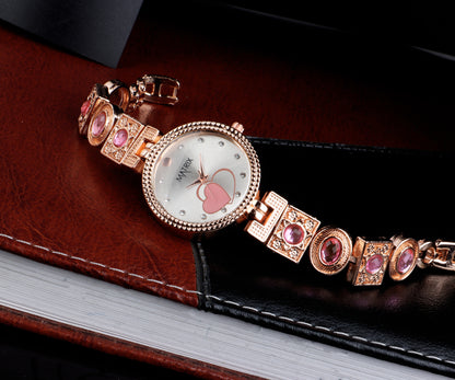 Matrix NEBULA Antique Design, Stone Stud Bracelet Analog Watch for Women
