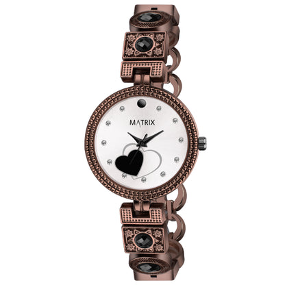 Matrix NEBULA Antique Design, Stone Stud Bracelet Analog Watch for Women