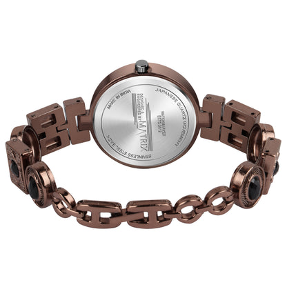 Matrix NEBULA Antique Design, Stone Stud Bracelet Analog Watch for Women