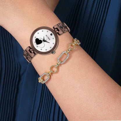 Matrix NEBULA Antique Design, Stone Stud Bracelet Analog Watch for Women