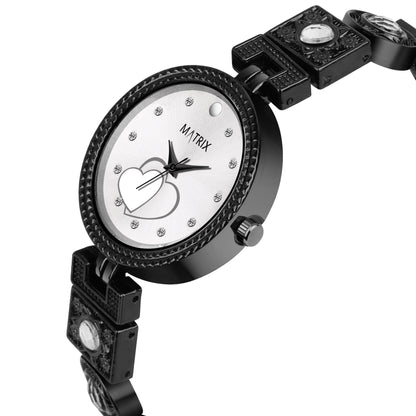 Matrix NEBULA Antique Design, Stone Stud Bracelet Analog Watch for Women