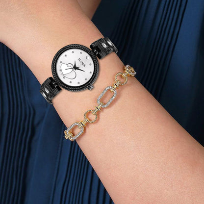 Matrix NEBULA Antique Design, Stone Stud Bracelet Analog Watch for Women