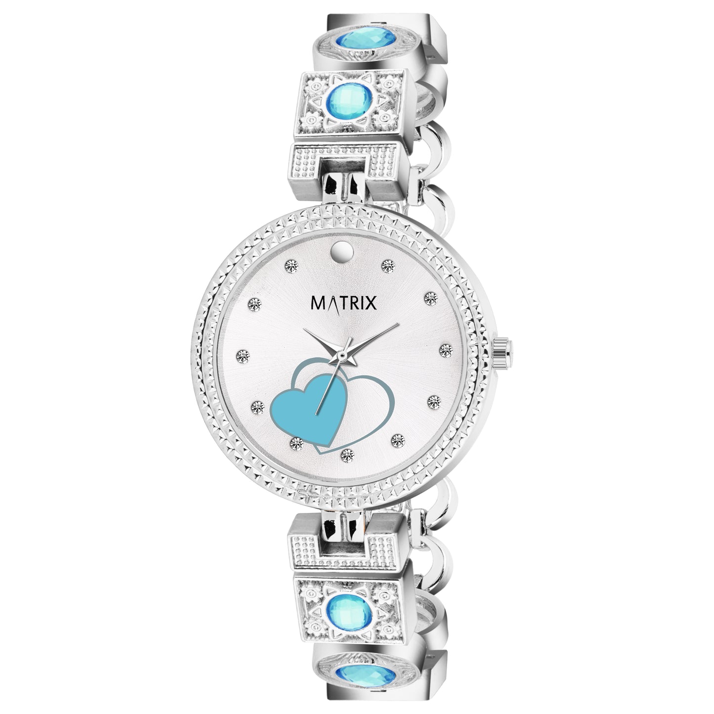 Matrix NEBULA Antique Design, Stone Stud Bracelet Analog Watch for Women
