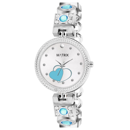 Matrix NEBULA Antique Design, Stone Stud Bracelet Analog Watch for Women