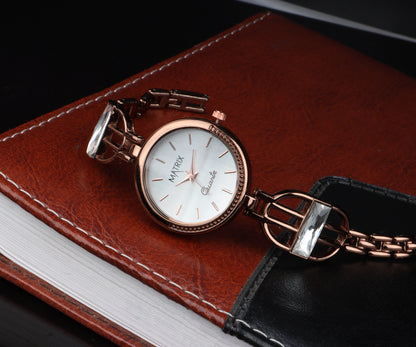 Matrix DAISY Stone Studded Bracelet Analog Watch for Women