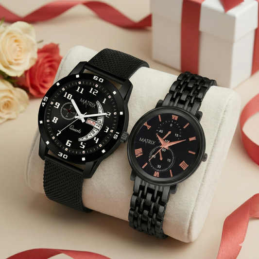 Matrix EVERBOND Analog Couple Watches For Men & Women