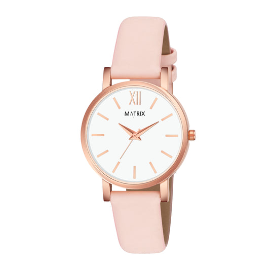 Matrix LUNA Leather Strap Analog Watch for Women