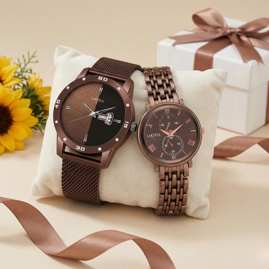 Matrix EVERBOND Analog Couple Watches For Men & Women