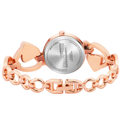 Matrix DAISY Stone Studded Bracelet Analog Watch for Women