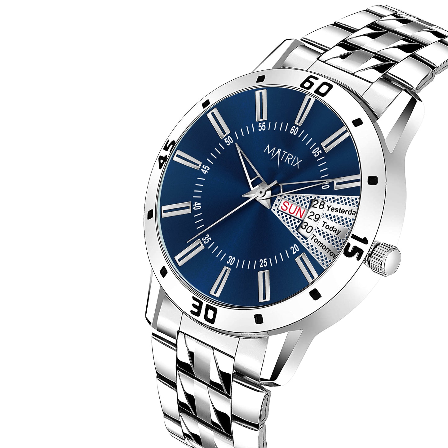 Matrix Antique 3.0 Day & Date With Stainless Steel Strap Analog Watch For Men