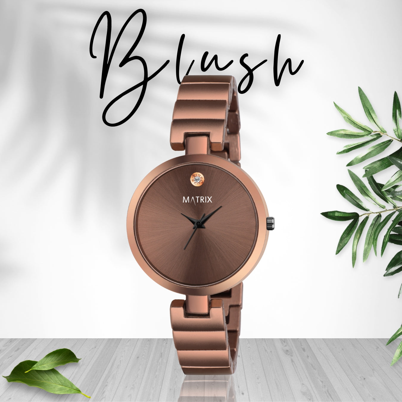 BLUSH Stone Stud Bracelet Style Analog Watch for Women