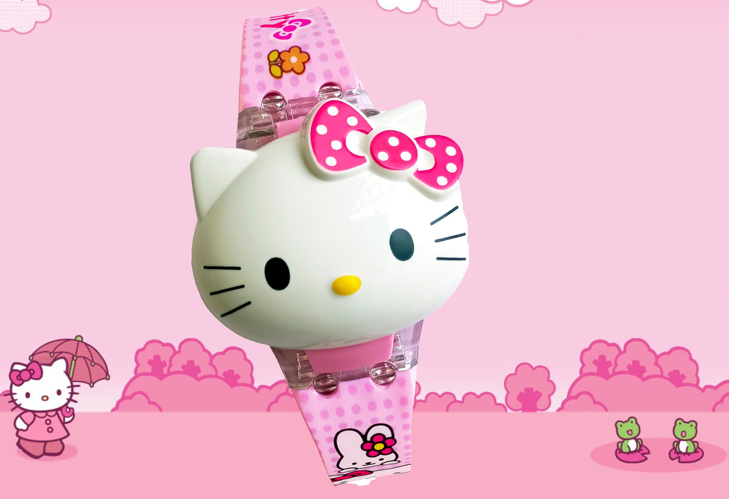 Matrix Hello Kitty Disco Light with Music Digital Watch for Kids