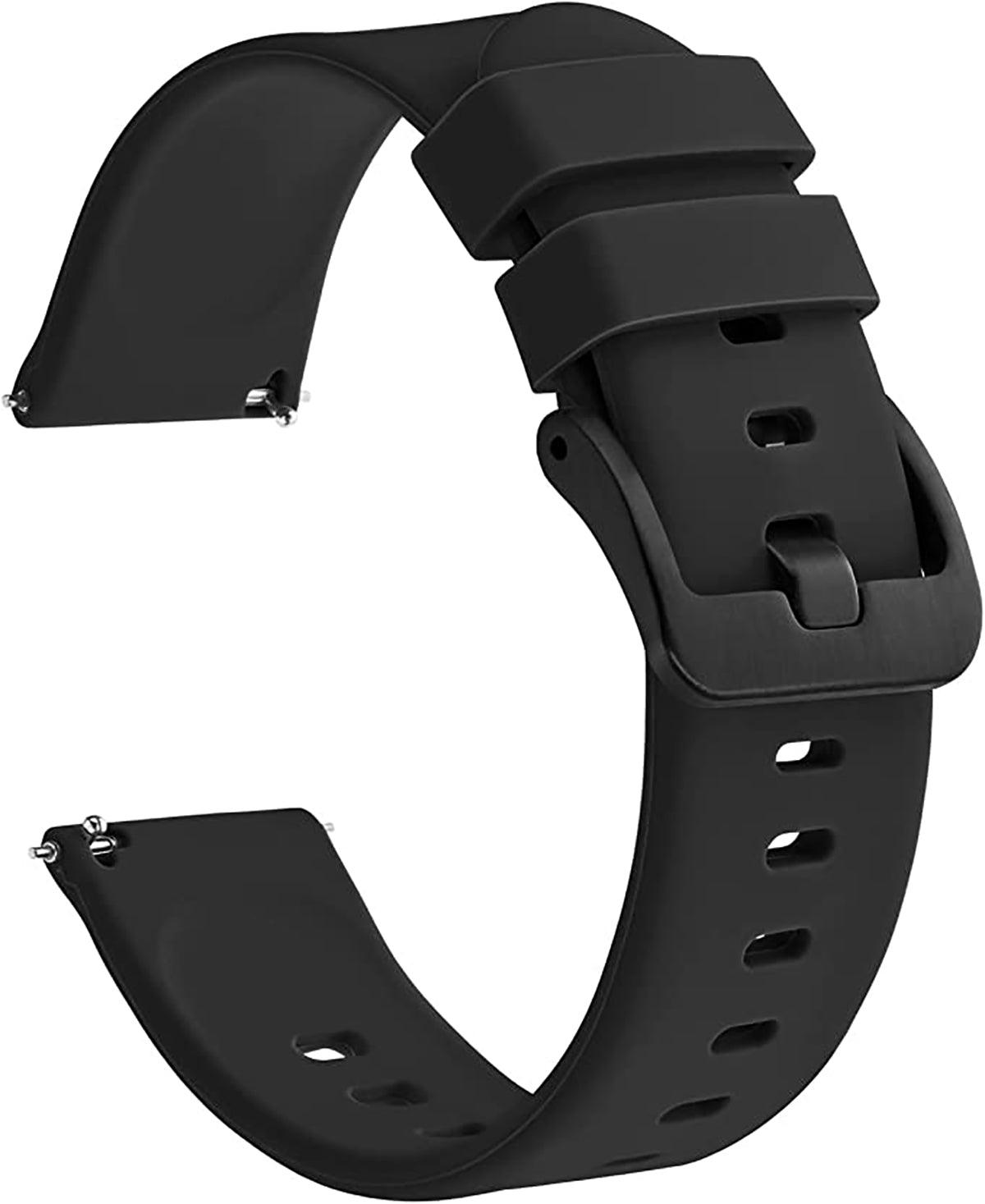 Matrix Accessorize 22MM Silicone Loop Strap (Colour :Black Plain)