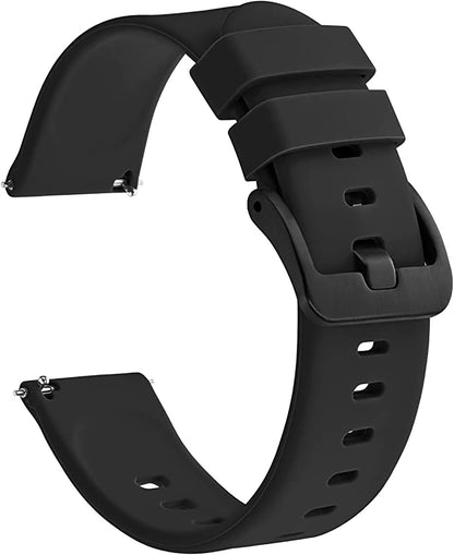 Matrix Accessorize 22MM Silicone Loop Strap (Colour :Black Plain)