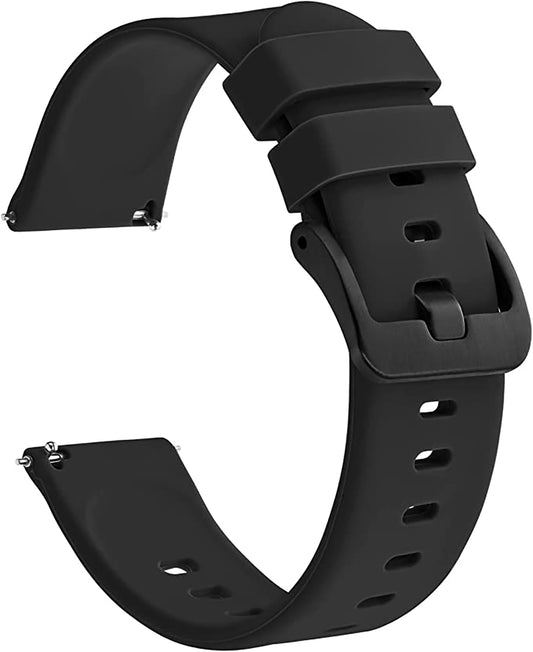 Matrix Accessorize 22MM Silicone Loop Strap (Colour :Black Plain)