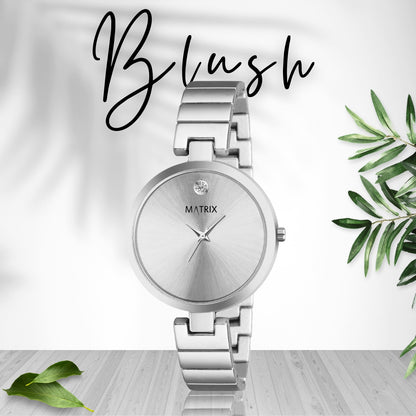 BLUSH Stone Stud Bracelet Style Analog Watch for Women