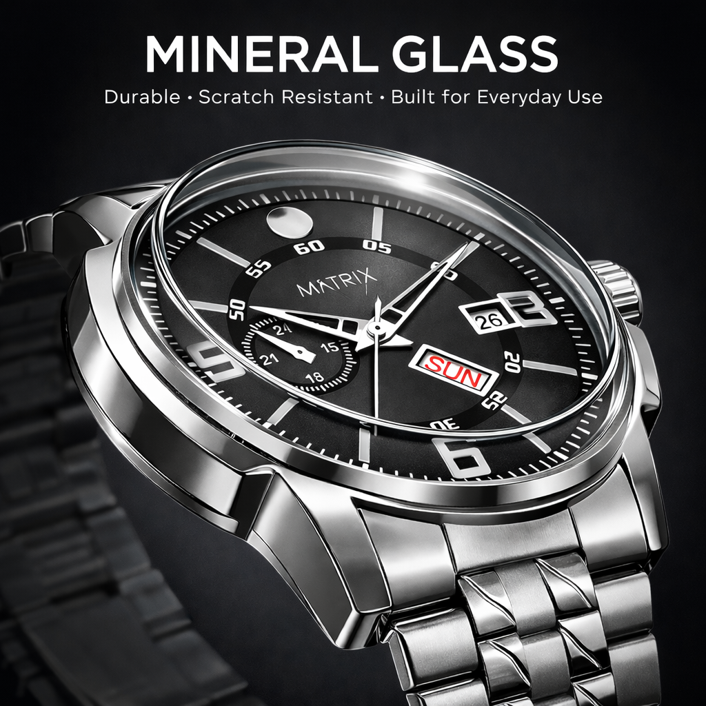 Matrix Superior Day & Date With Stainless Steel Strap Analog Watch For Men