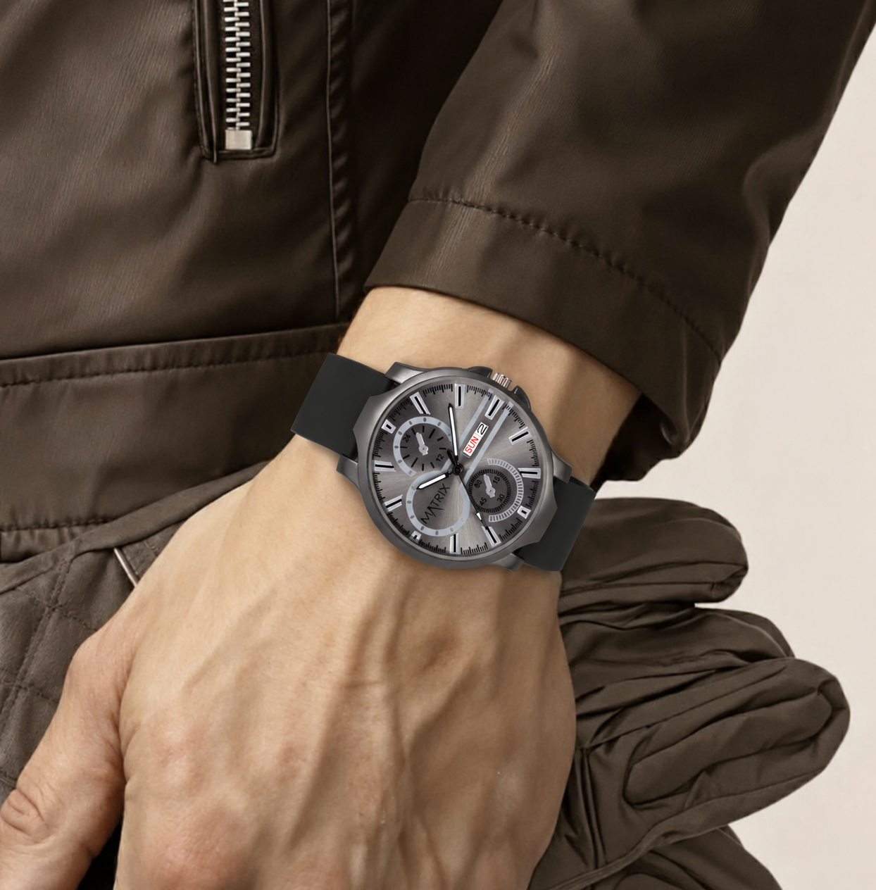 Matrix SUPERIOR 2.0 Day & Date Silicone Strap Analog Watch For Men & Boys