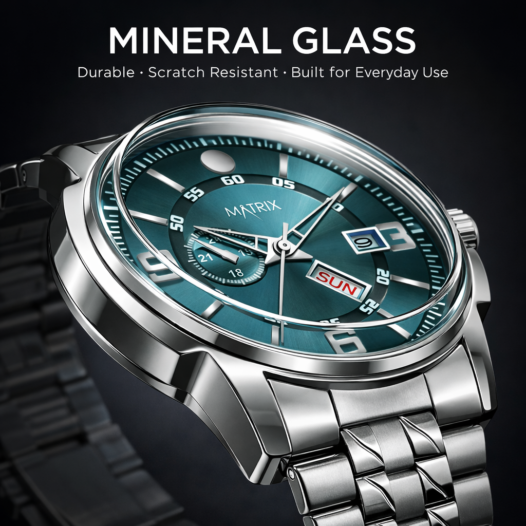 Matrix Superior Day & Date With Stainless Steel Strap Analog Watch For Men