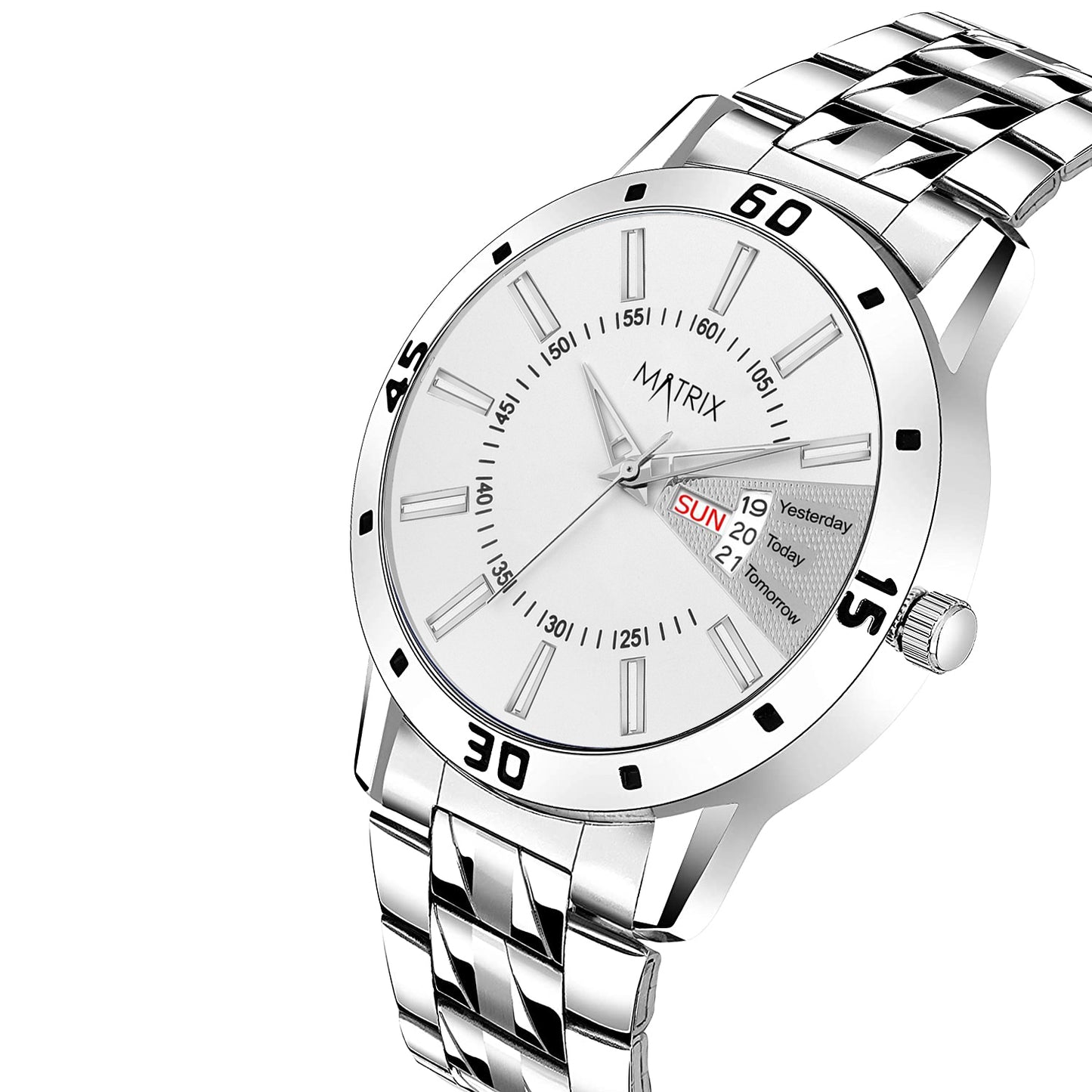 Matrix Antique 3.0 Day & Date With Stainless Steel Strap Analog Watch For Men