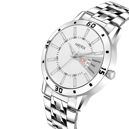 Matrix Antique 3.0 Day & Date With Stainless Steel Strap Analog Watch For Men