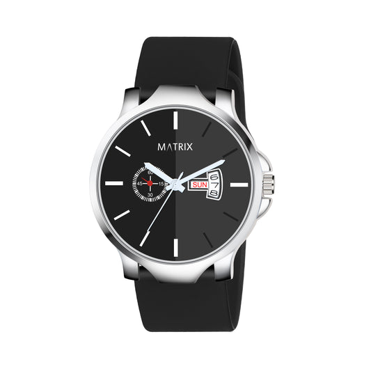 Matrix Gen-Z Day and Date Silicone Strap Analog Watch for Men