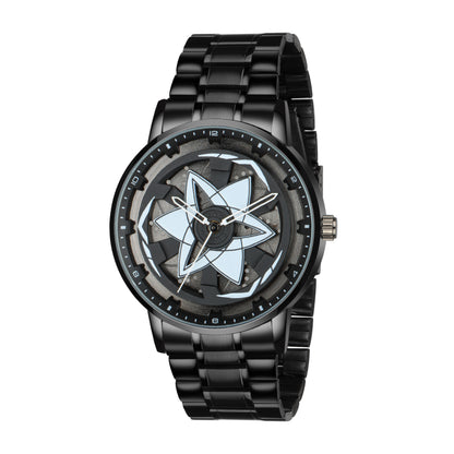 MotionX Spinning Car Wheel Dial Chain Strap Analog Watch for Men